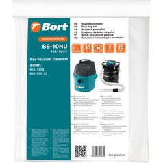 ein Satz Staubsammelbeutel für einen Staubsauger BORT BB-10NU